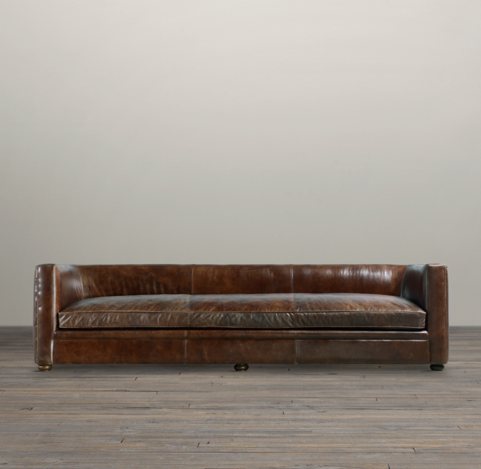 9' Maxime Leather Sofa