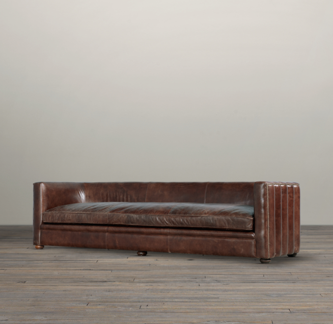 9' Maxime Leather Sofa