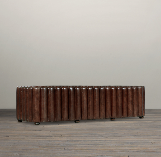 9' Maxime Leather Sofa