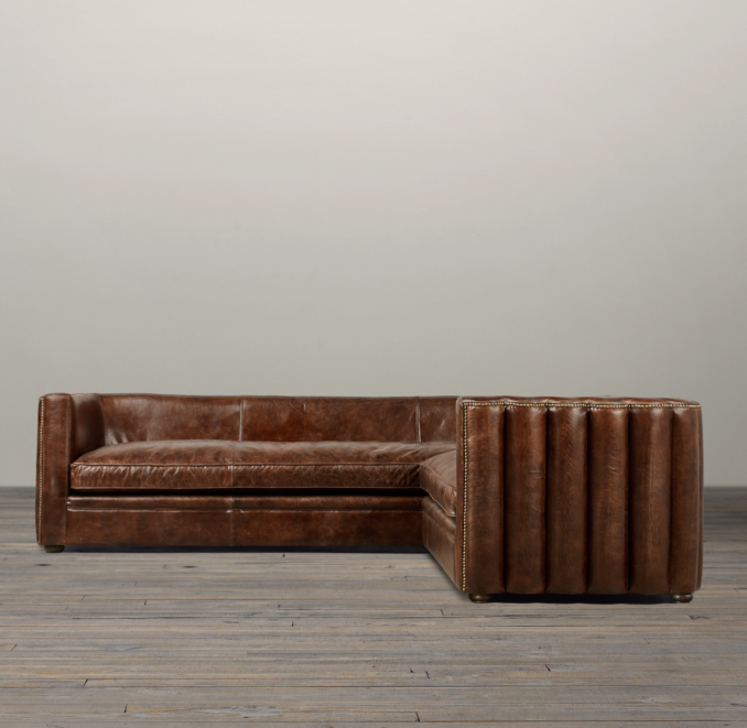 Maxime Leather Corner Sectional