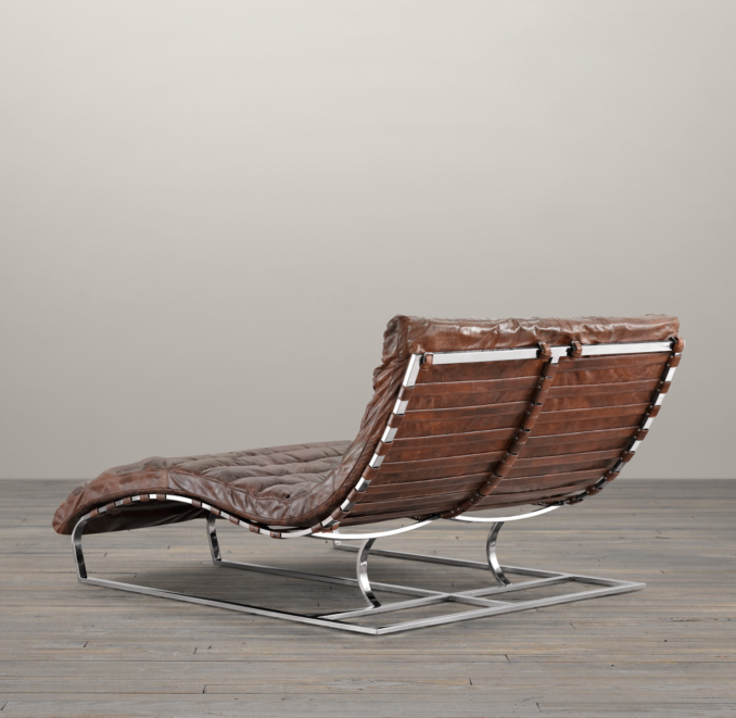 Oviedo Leather Double Wide Chaise 