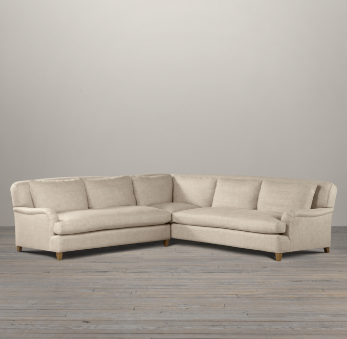 Belgian Classic Roll Arm Upholstered Corner Sectional