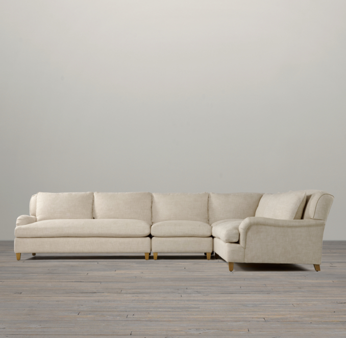 Belgian Classic Roll Arm Upholstered Right-Arm L-Sectional