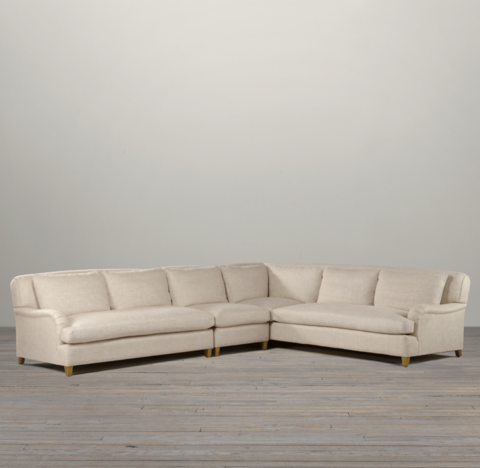 Belgian Classic Roll Arm Upholstered Right-Arm L-Sectional