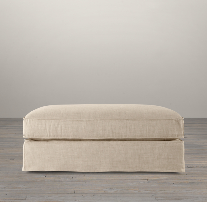 Capri Slipcovered Ottoman