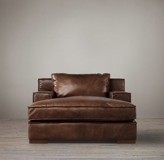 Capri Leather Chaise