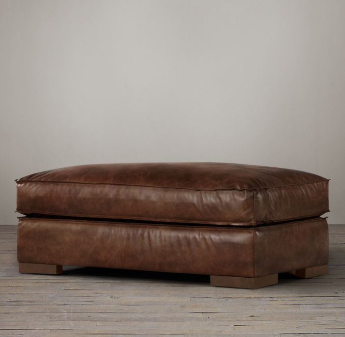Capri Leather Ottoman