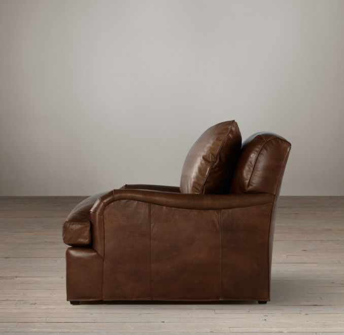 5' Belgian Classic Roll Arm Leather Sofa