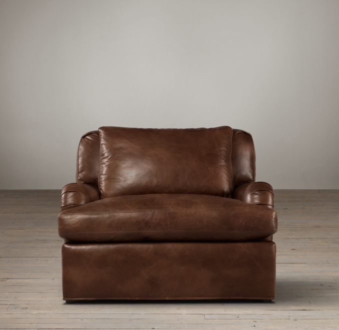 Belgian Classic Roll Arm Leather Chair
