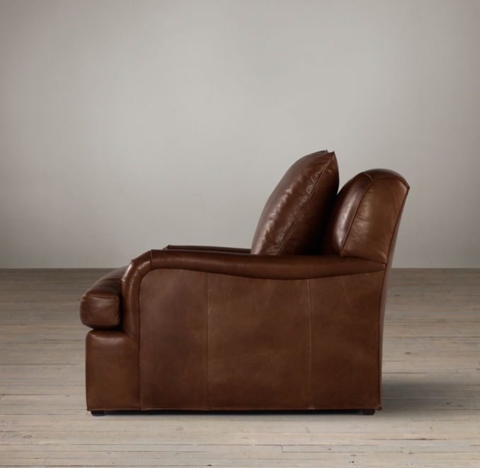Belgian Classic Roll Arm Leather Chair