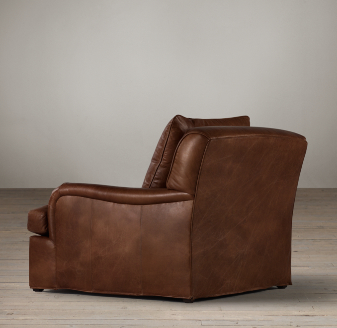 Belgian Classic Roll Arm Leather Chair