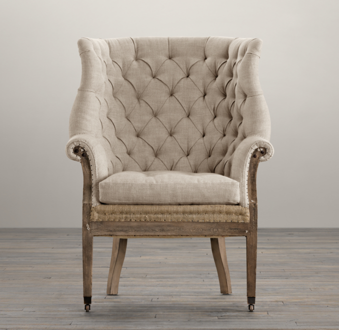 Deconstructed 19th C. English Wing Chair