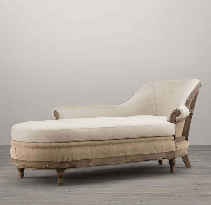 Deconstructed French Victorian Left-Arm Chaise