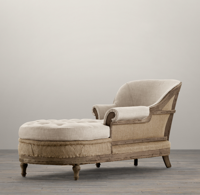 Deconstructed French Victorian RightArm Chaise