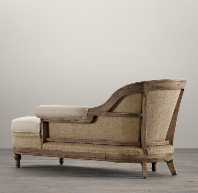 Deconstructed French Victorian Right-Arm Chaise