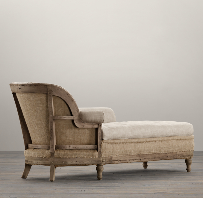 Deconstructed French Victorian Right-Arm Chaise