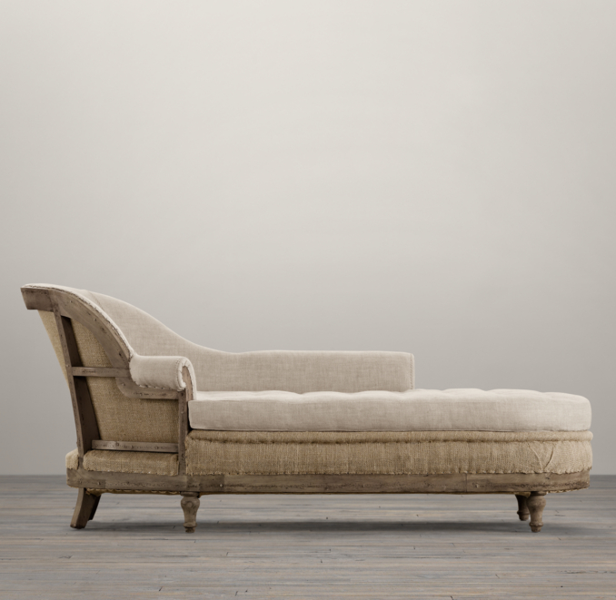 Deconstructed French Victorian RightArm Chaise