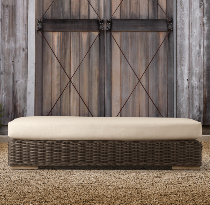 Majorca Luxe Coffee Table Ottoman Brown