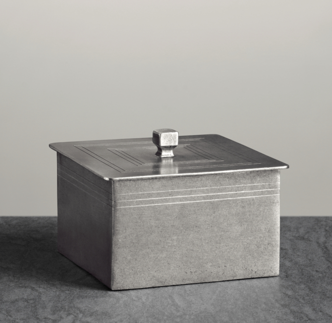 Apothecary Pewter Accessories - Box