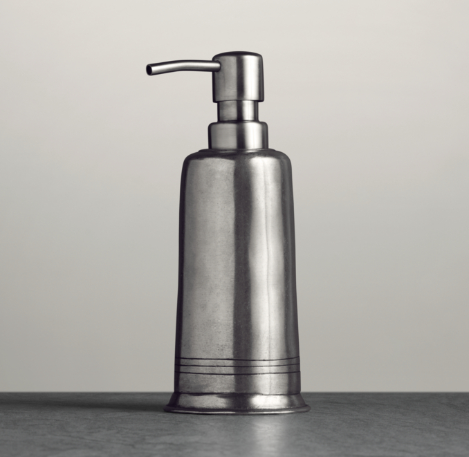 Apothecary Pewter Accessories - Soap Dispenser