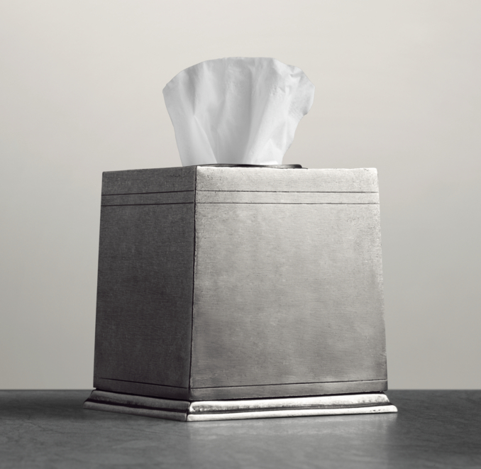 Apothecary Pewter Accessories - Tissue Cover