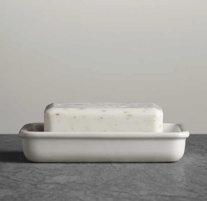 Flatiron Union Stoneware Soap Dish White