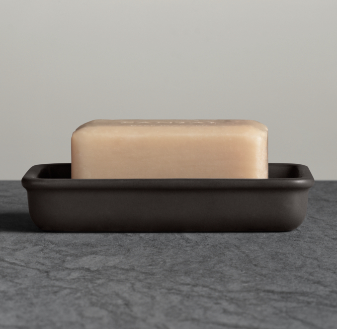 Flatiron Union Stoneware Soap Dish Charcoal