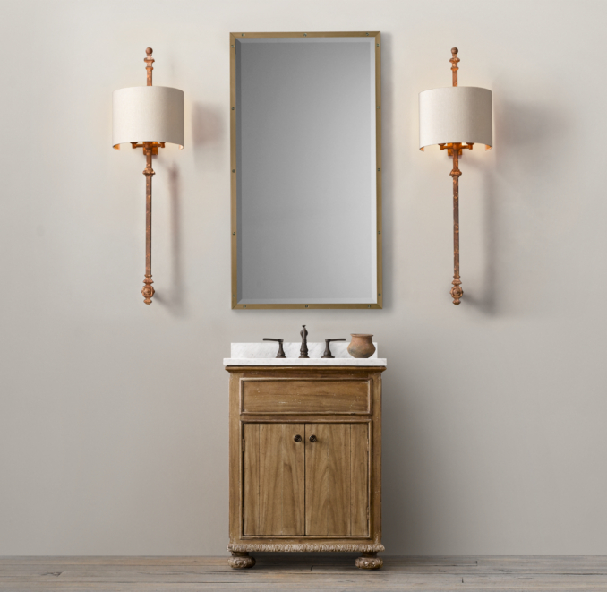 French Empire Powder Room Sink