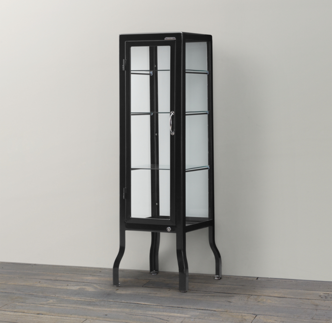 Pharmacy Small Bath Cabinet Black