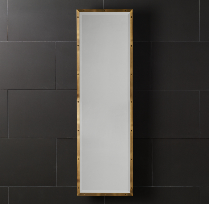 Rivet Full-Length Medicine Cabinet Antique Brass