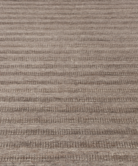 Textured Striped Wool Rug - Marled