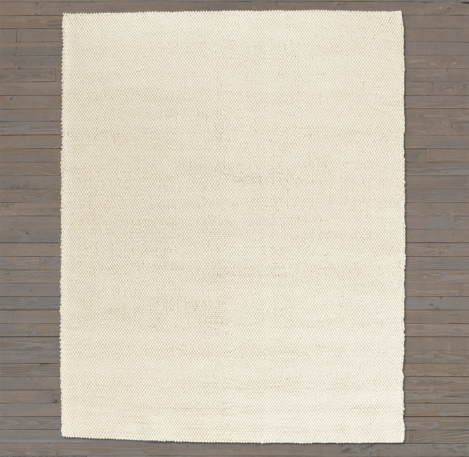 Textura Loop Wool Rug Swatch - Cream
