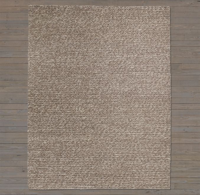 Textura Twist Wool Rug Swatch - Heather Grey