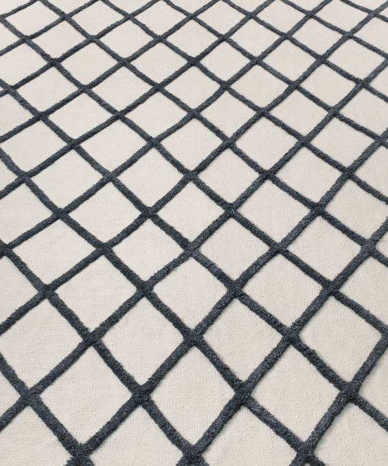 Diamante Flatweave Rug - Cream/Charcoal