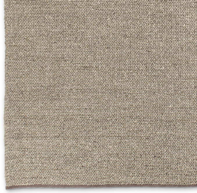 Textura Plaited Wool Rug Swatch - Grey