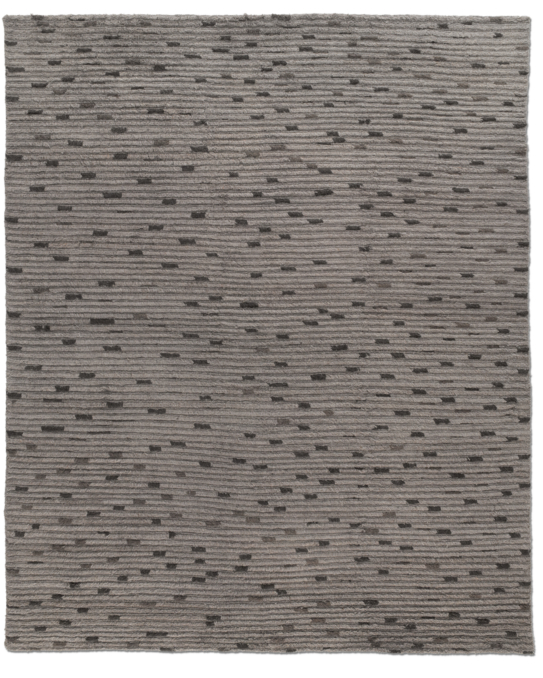 Naturale Ribbed Wool Rug - Charcoal