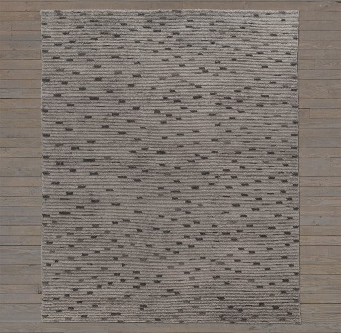 Naturale Ribbed Wool Rug Swatch - Charcoal