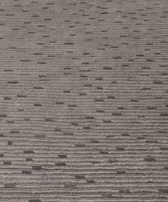 Naturale Ribbed Wool Rug - Charcoal