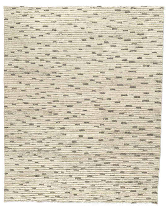 Naturale Ribbed Wool Rug - Cream