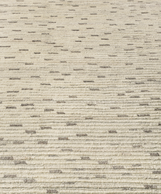 Naturale Ribbed Wool Rug - Cream