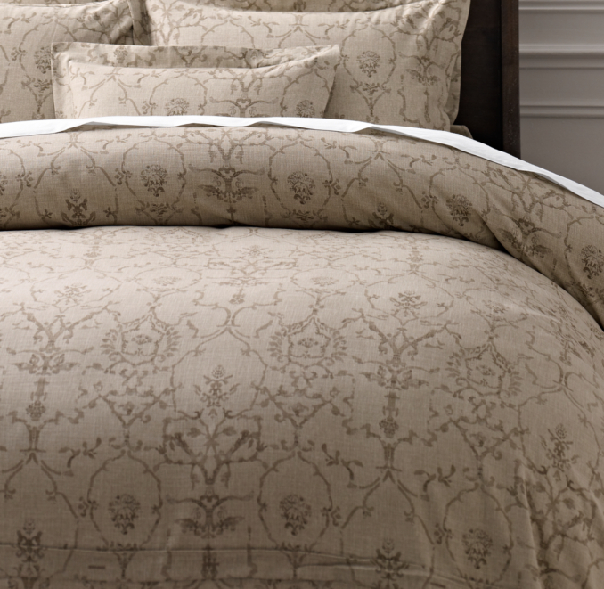 Italian Vintage Trellis Print  Duvet Cover