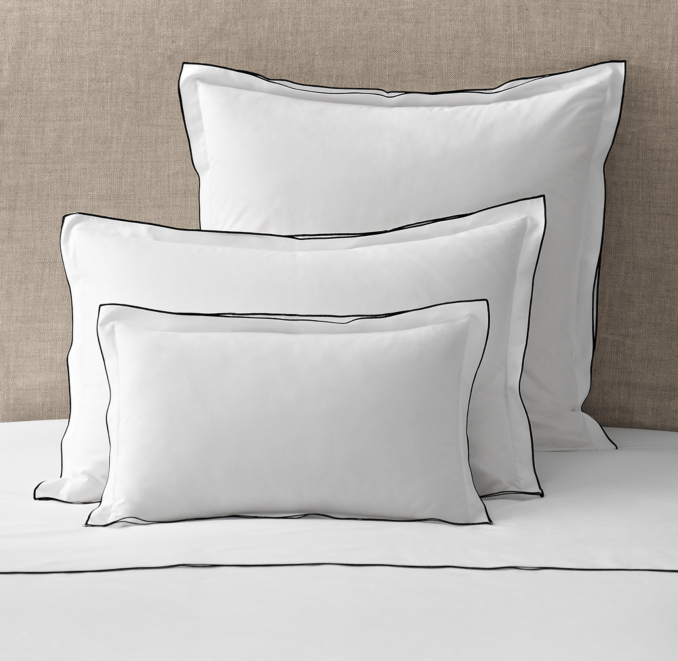 Italian Tipped Satin Stitch Sham