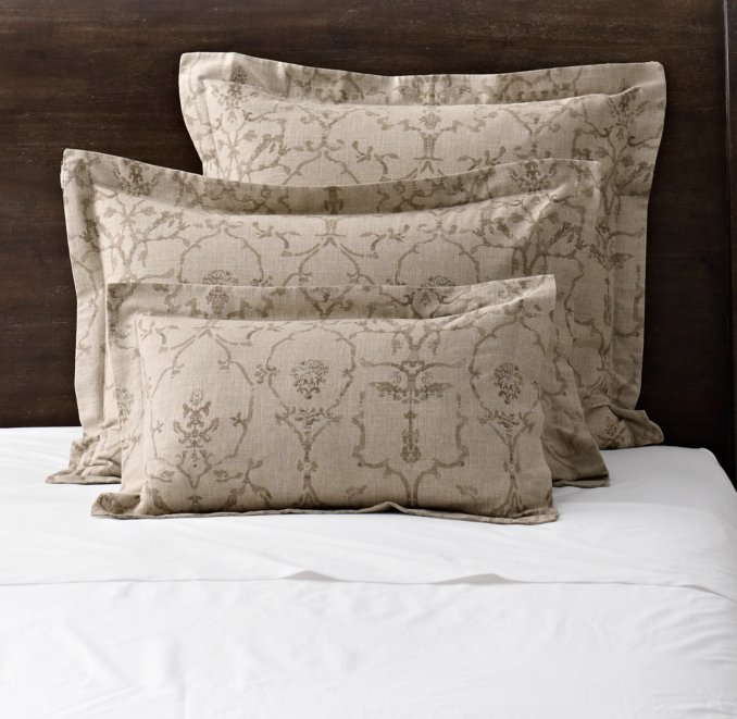 Italian Vintage Trellis Print Sham