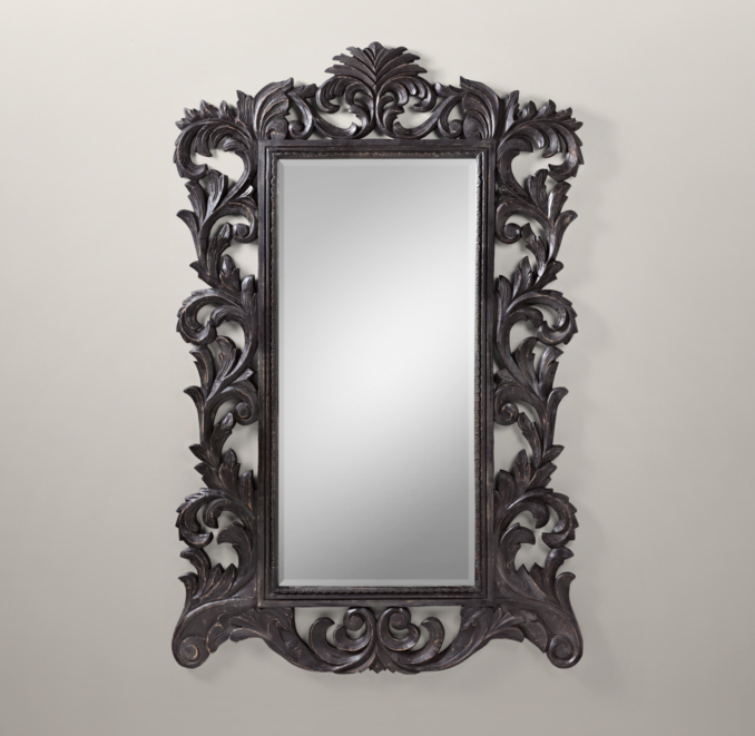 Rococo Mirror Black