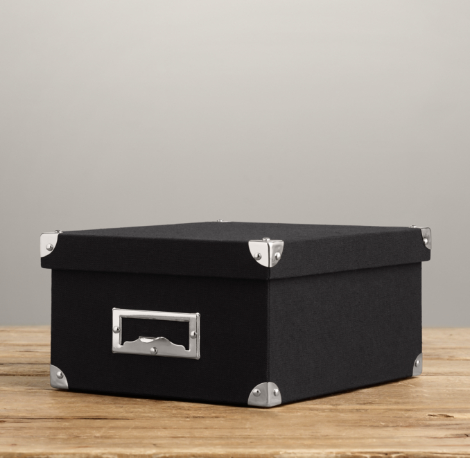 Linen Media Box Black