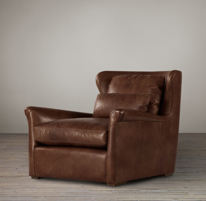 Belgian Wingback Leather Chair