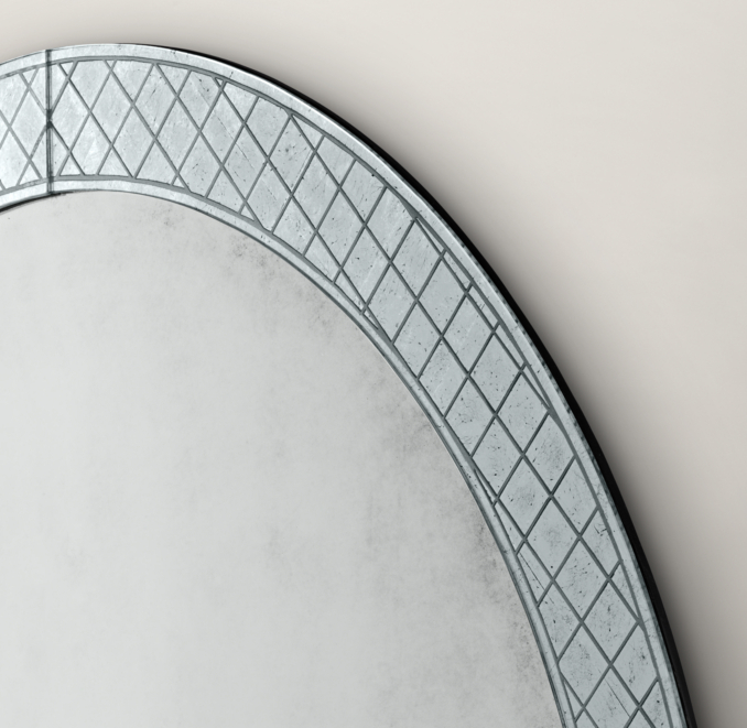 18th C. Venetian Cut-Glass Round Mirror
