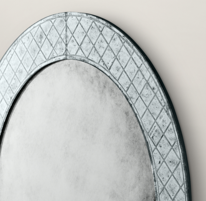 18th C. Venetian Cut-Glass Round Mirror