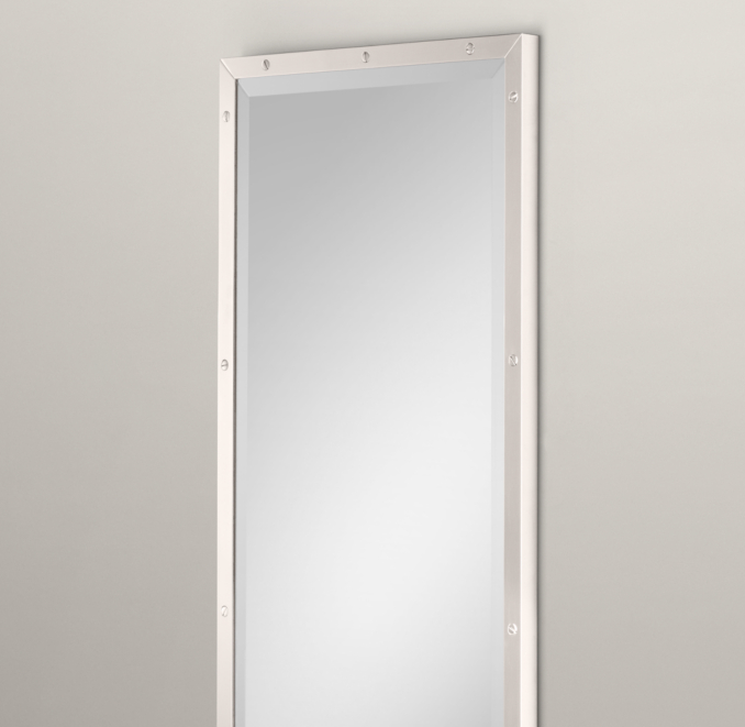 Bistro Polished Nickel Narrow Leaner Mirror