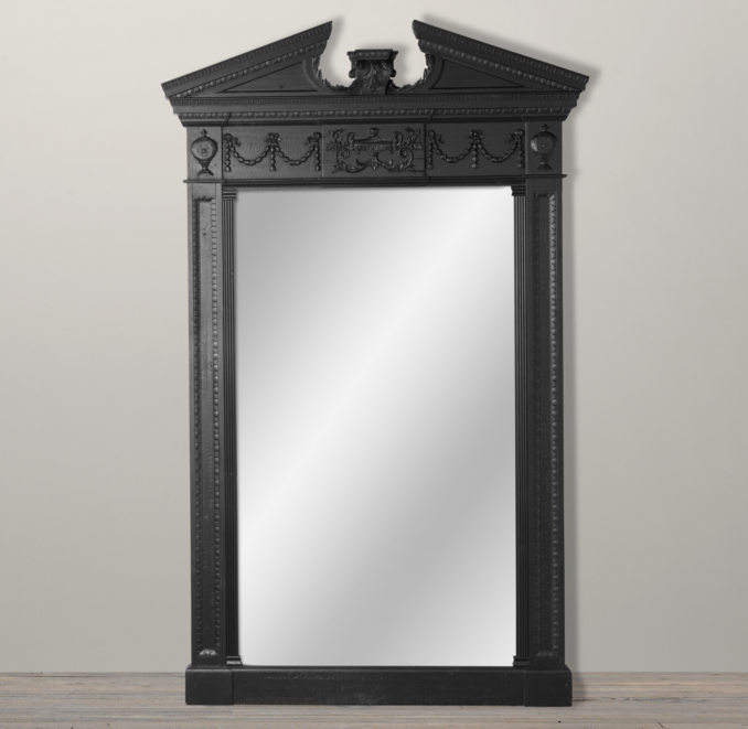 Entablature Mirror Black